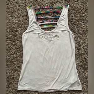 Bebe Tank Top with Swarovski Crystals